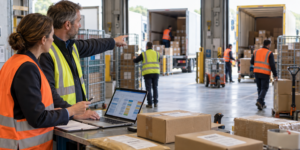 Responsables comparant les solutions de transport pour les expéditions e-commerce